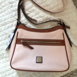 Dooney and Bourke Pebble Piper Crossbody in blush